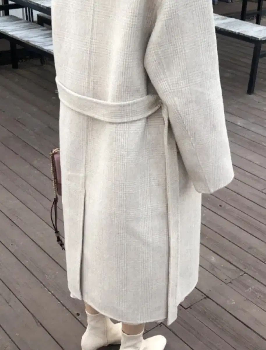 ウール チェック ハンドメイド コート (ウール90%) ほぼ新品 - メルカリ