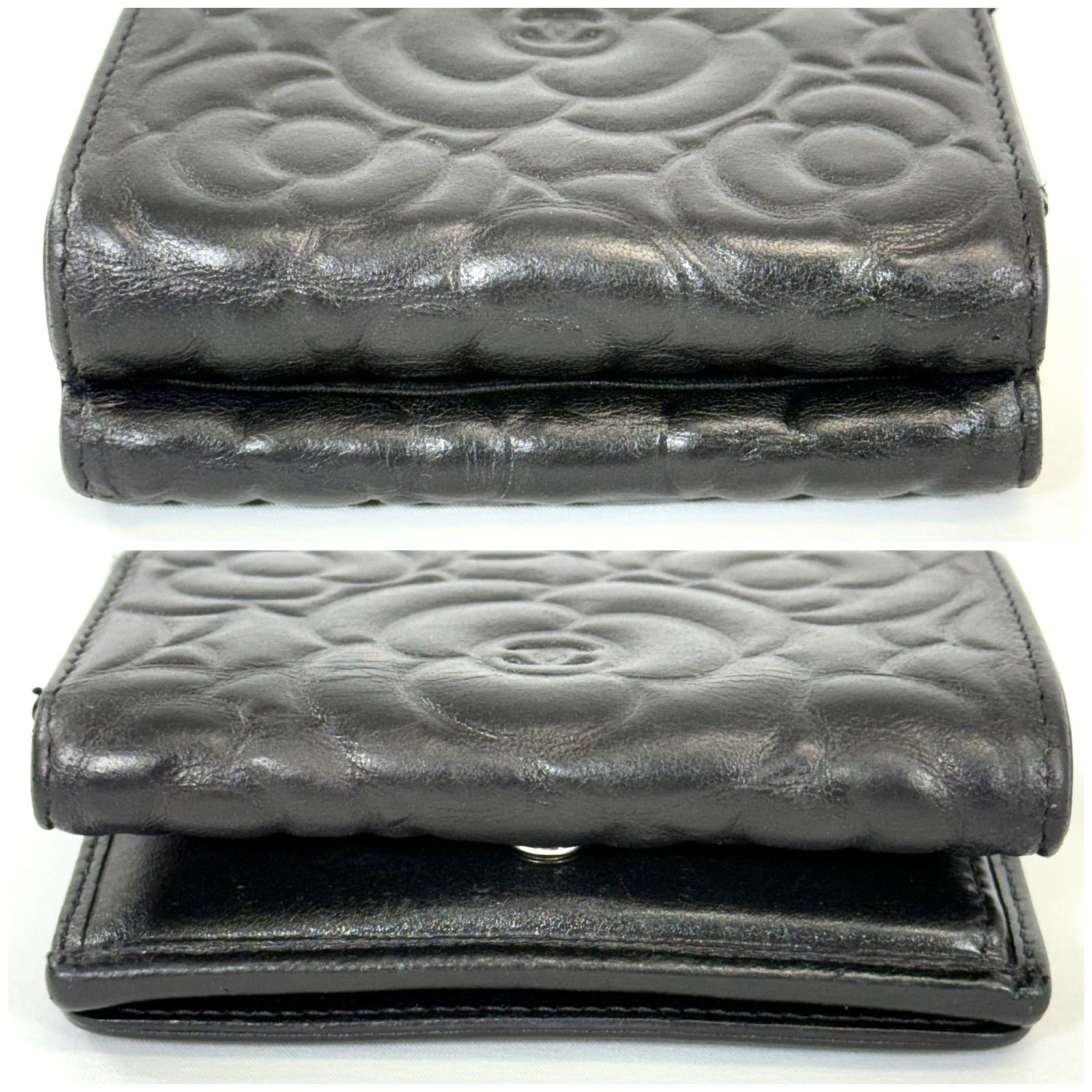 CHANEL　シャネル　カメリアラムスキン　ココマーク　ブラック　二つ折り財布 楽天市場】【財布】CHANEL シャネル カメリア ココマーク 二つ折り財布