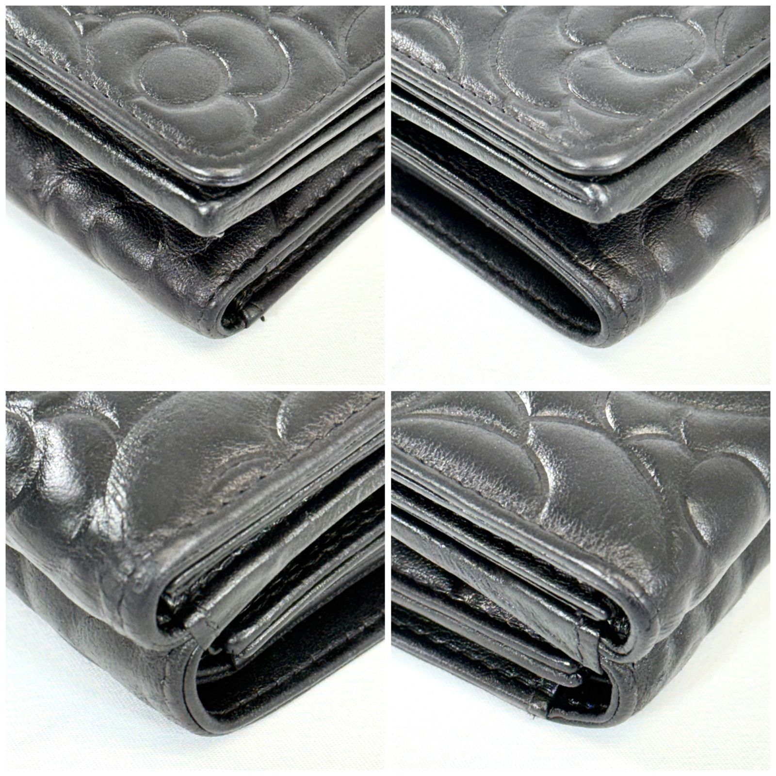 箱付 CHANEL シャネル Wホック 二つ折り財布 カメリア ラムスキン 楽天市場】【財布】CHANEL シャネル カメリア モチーフ カメリア