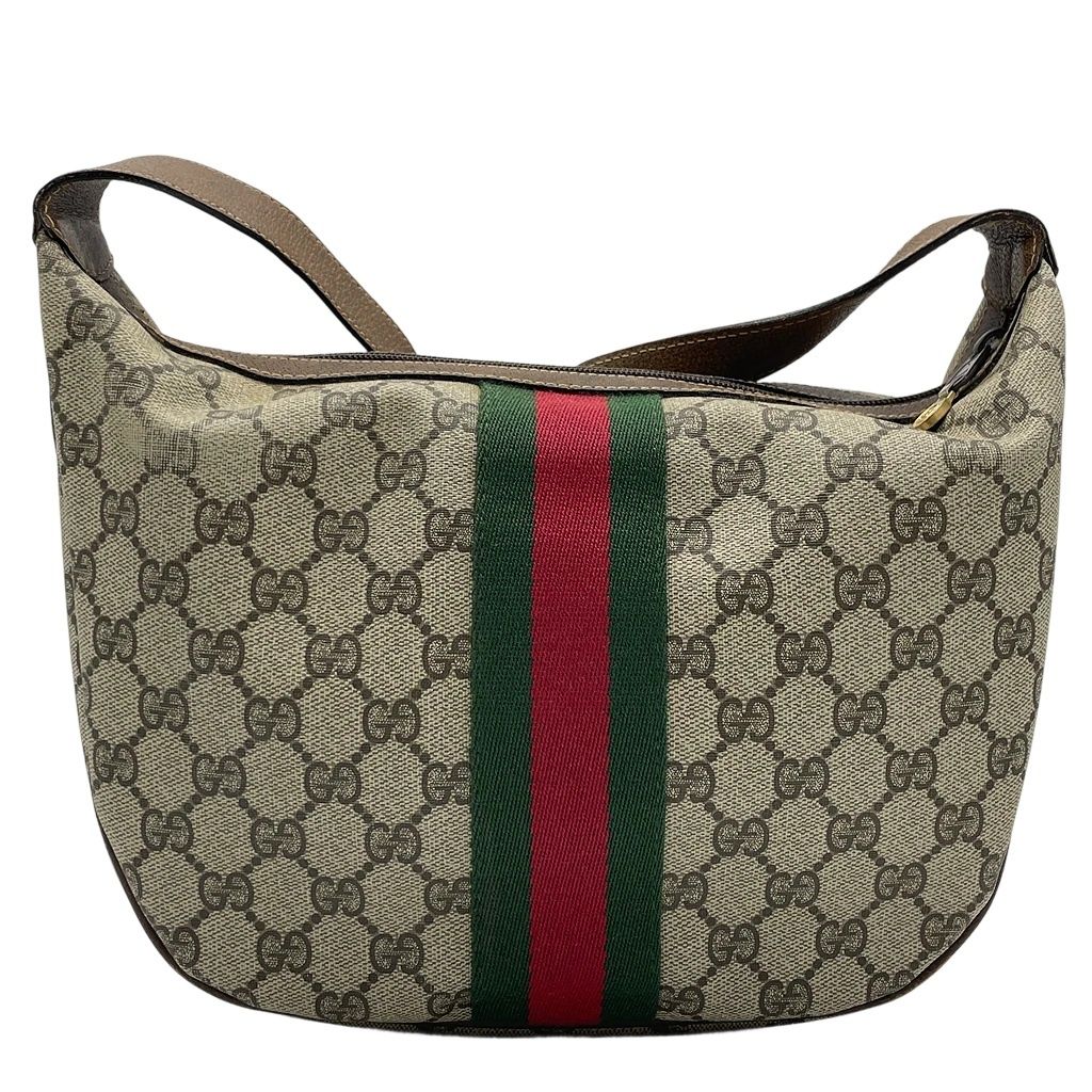 トニーモンタナ様 ♡オールドグッチ GG柄 ショルダーバッグ GUCCI◇オールドグッチ/ショルダーバッグ/キャンバス/レザー/NVY/GG