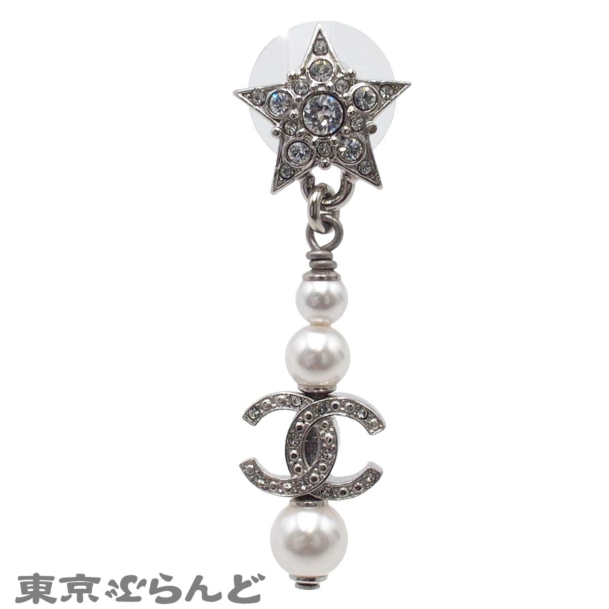 シャネル CHANEL ピアス シルバー メタル ココマーク スター ライン