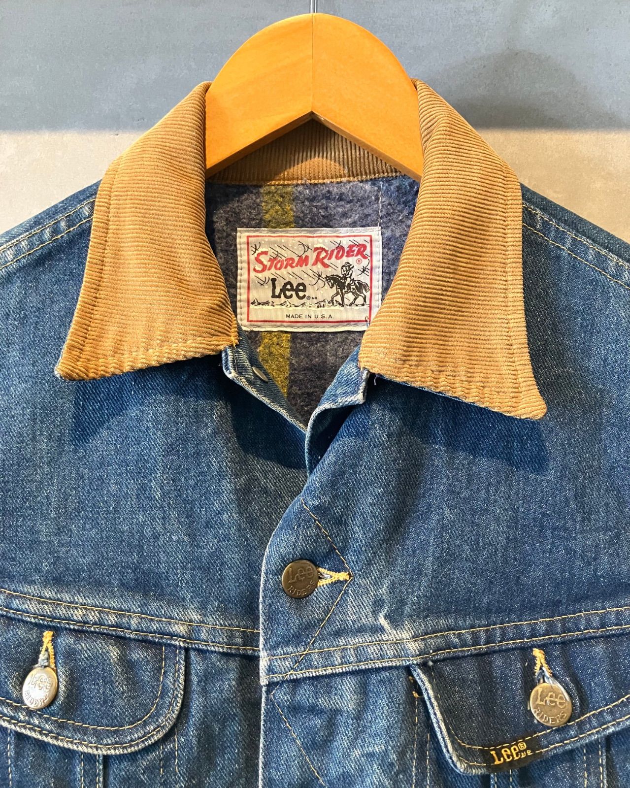 70〜80's Lee STORM RIDER-Denim jacket-Made in U.S.A. リー ストーム