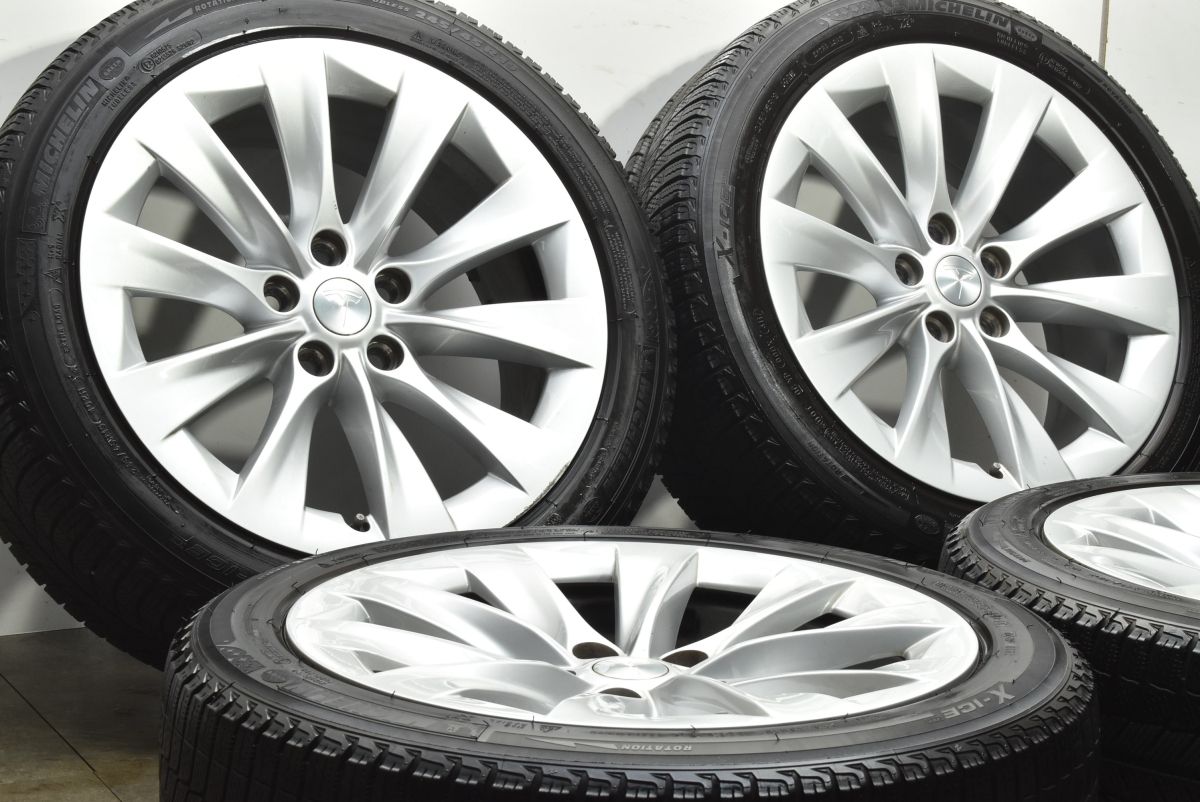 送料込みテスラモデルX 19インチ純正ホイール スタッドレスタイヤ4本