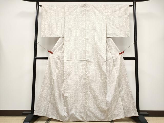 平和屋着物●極上　本場大島紬　白大島　7マルキ　唐草天井文　逸品　未使用　CYAA4333s6 平和屋着物○極上 本場大島紬 白大島 7マルキ 唐草天井文 逸品 未使用