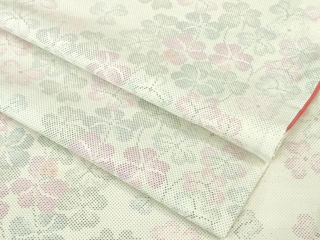 平和屋着物●極上　本場大島紬　白大島　9マルキ　クローバー　てんとう虫　逸品　DZAB3492kh6 平和屋着物○極上 本場大島紬 白大島 9マルキ クローバー てんとう虫