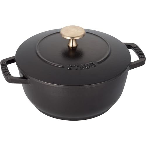 staub ストウブ 「 ワナベ ブラック S 16cm 」 両手 鋳物 ホーロー 鍋