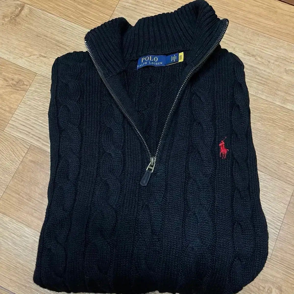 ポロラルフローレン　ケーブルニットブルゾン ジップアップ ネイビー　XL ポロラルフローレン ケーブルニットブルゾン ジップアップ ネイビー XL