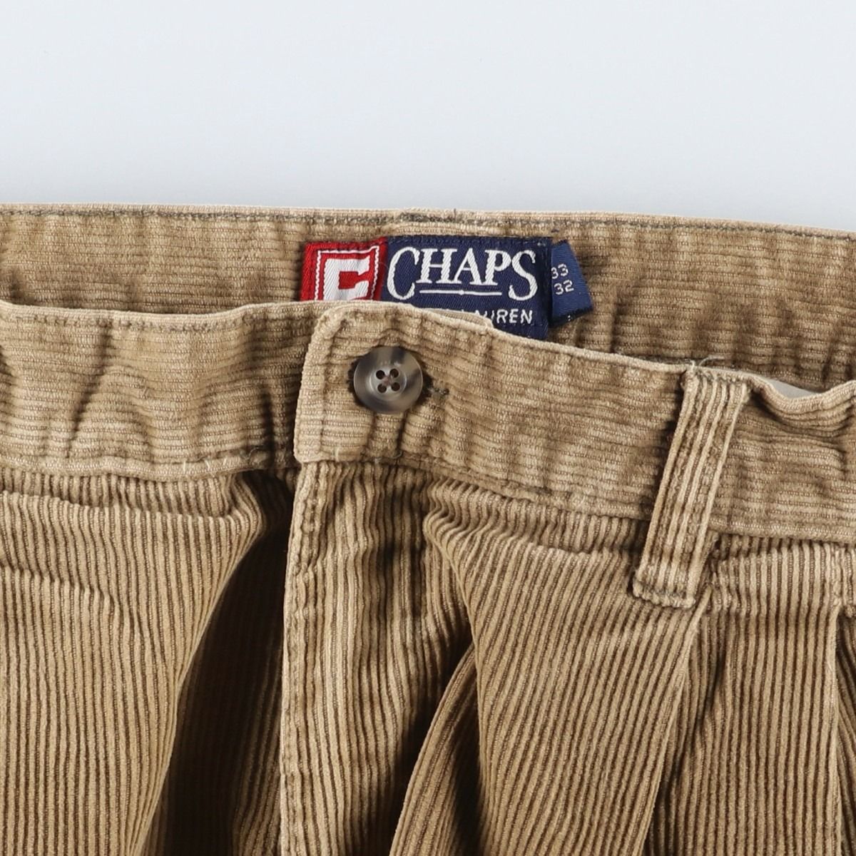90s CHAPS RALPH LAUREN 2タックコーデュロイパンツ　W38 古着 ラルフローレン Ralph Lauren CHAPS チャップス ツータック