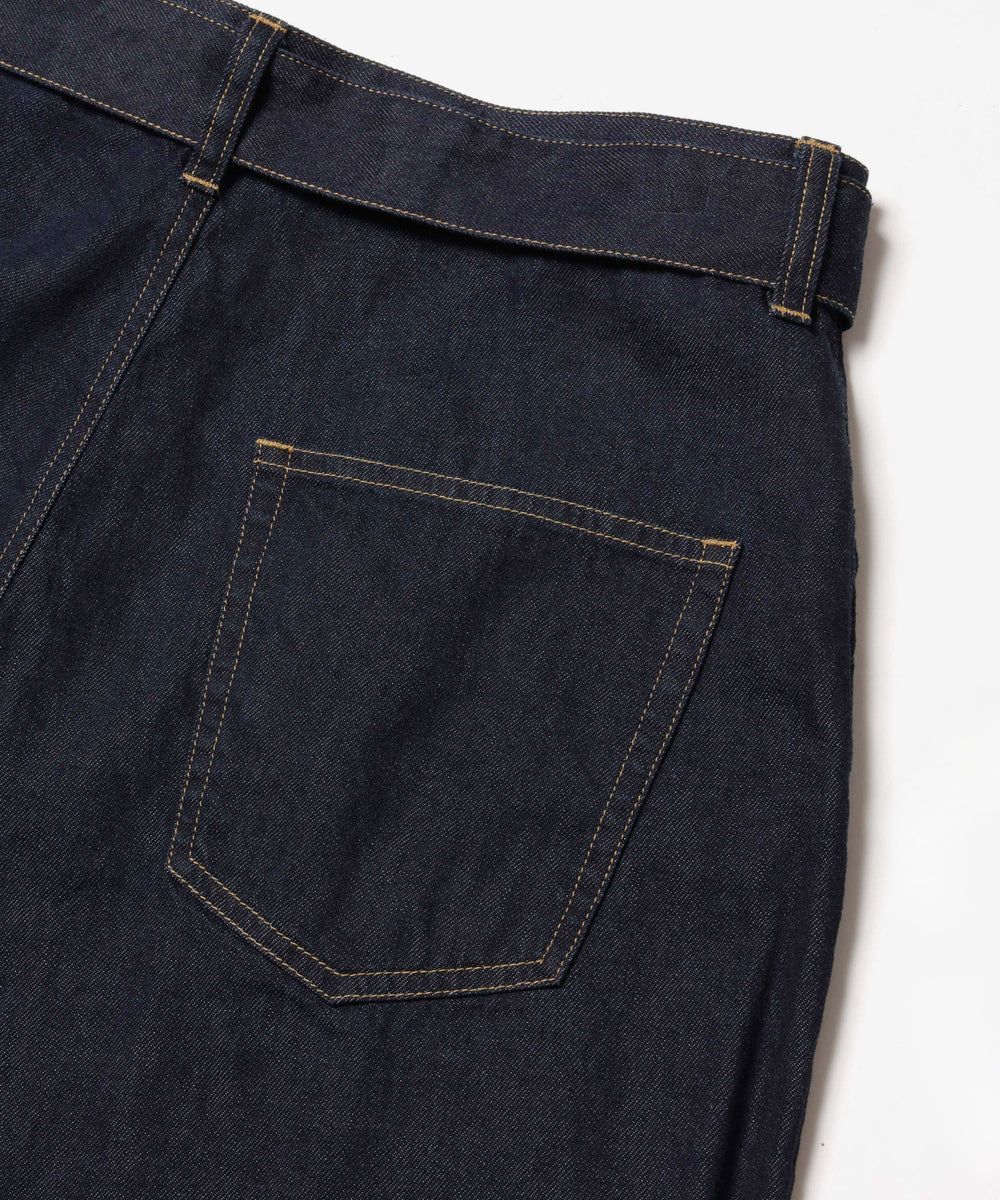 MR.OLIVE /RINSE WASH 8oz DENIM / BELTED RELAX TAPERED PANTS