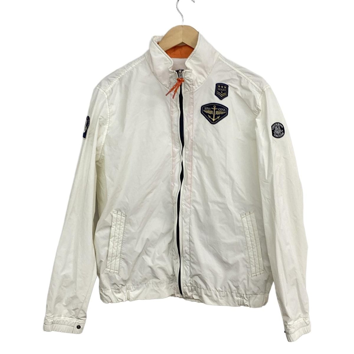 シナコバ ブルゾン Ｌサイズ SINACOVA(シナコバ) ブルゾン サイズLL メンズ - 白×ネイビー 長袖