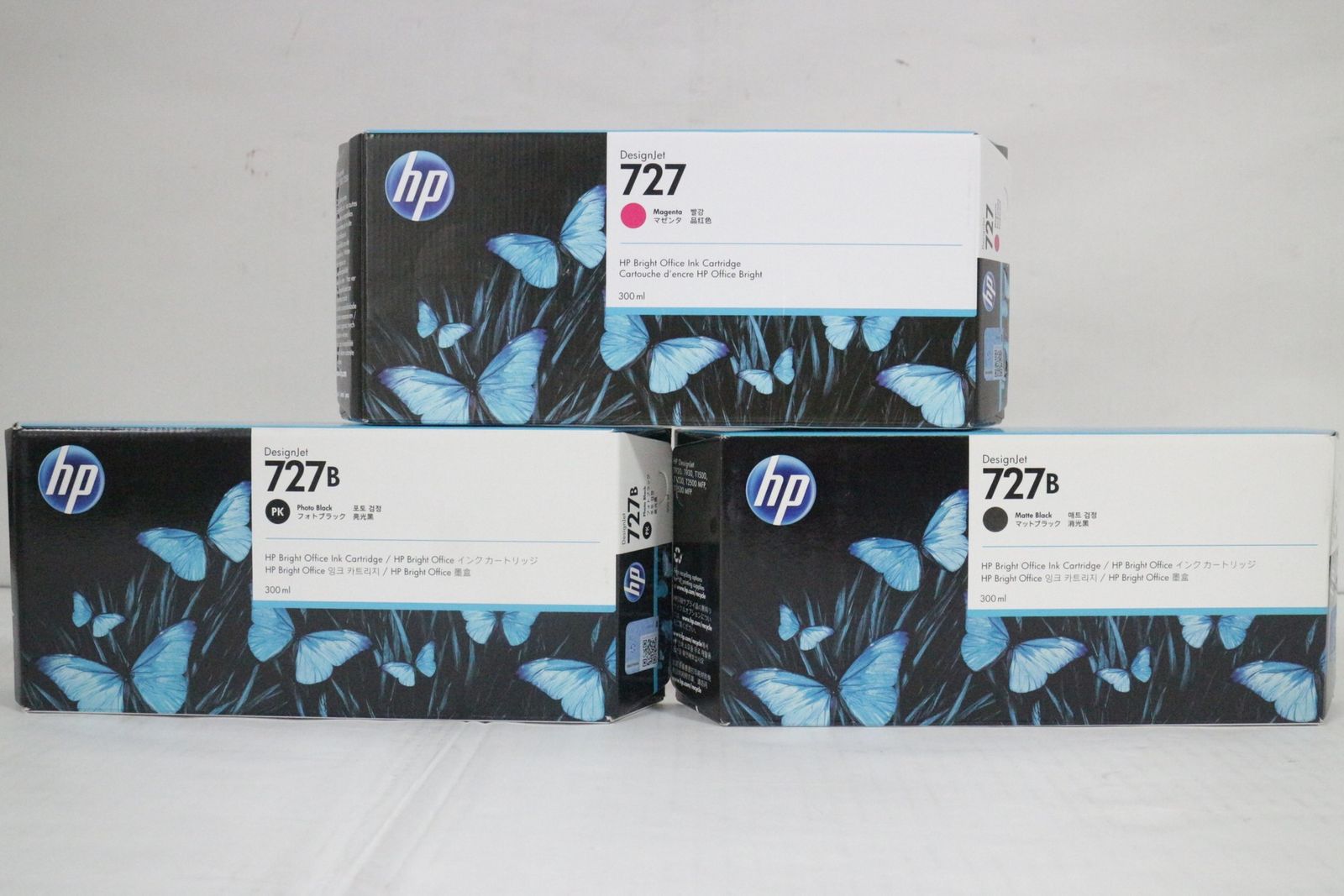 未使用 hp 純正 インクカートリッジ HP 727 3色（マゼンタ・フォト