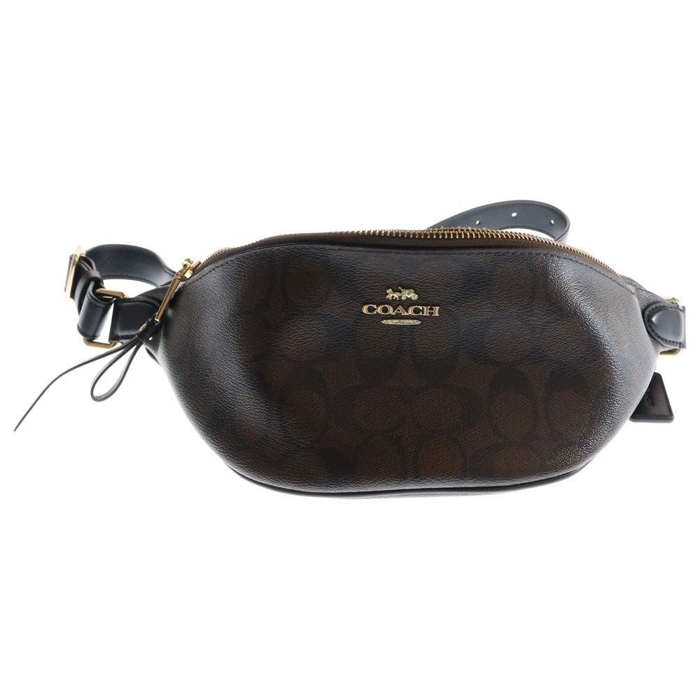 ね*ま様 美品 COACH コーチ シグネチャー レザー ボディバッグ ウエスト COACH (コーチ) シグネチャーロゴ レザーボディバッグ ウエストバッグ
