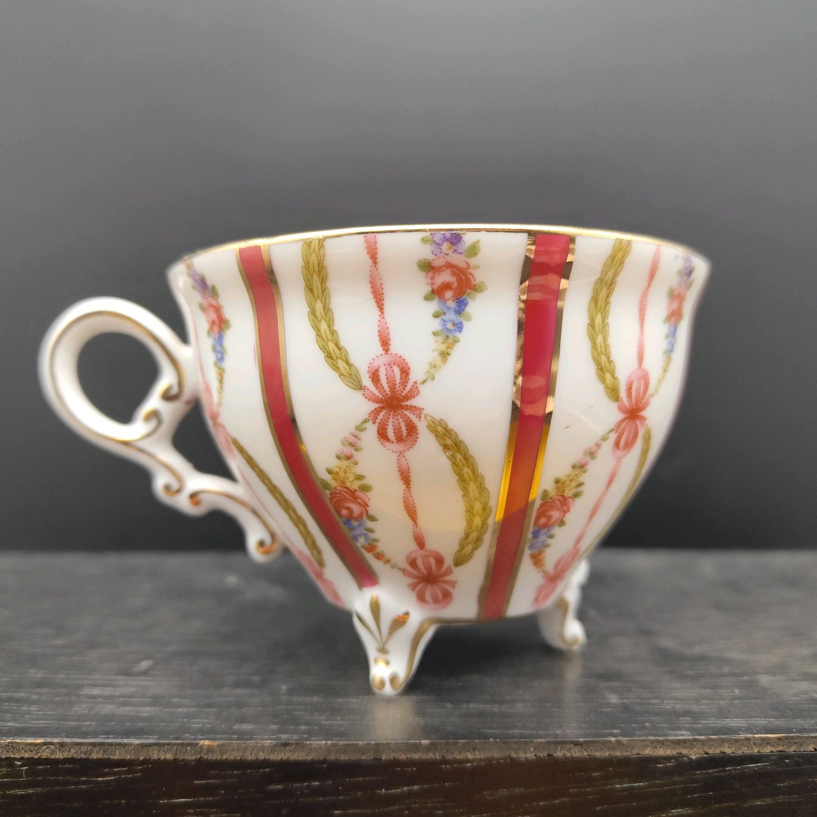  Watatou カップ＆ソーサー 3種類 ゴールド レッド ピンク レトロ サンドウィッチプレート ケーキ皿 ゴールド盆無し S 368 カップ ソーサー コーヒー ティーカップ