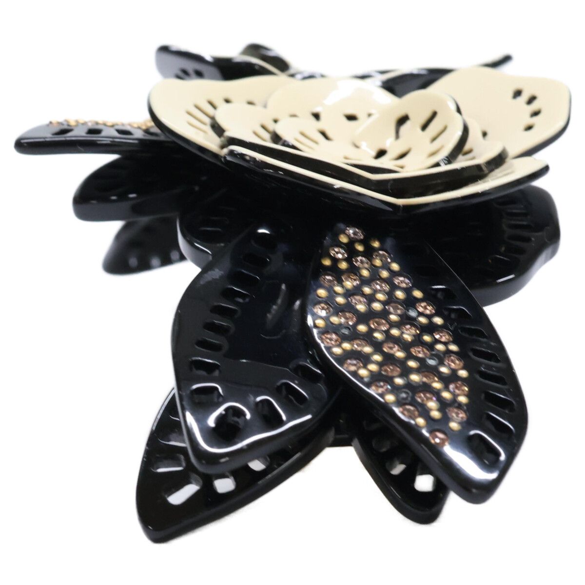 未使用 アレクサンドル ドゥ パリ Alexandre フラワーバレッタ ALEXANDRE de PARIS アレクサンドル ドゥ パリ 【美品】フラワー