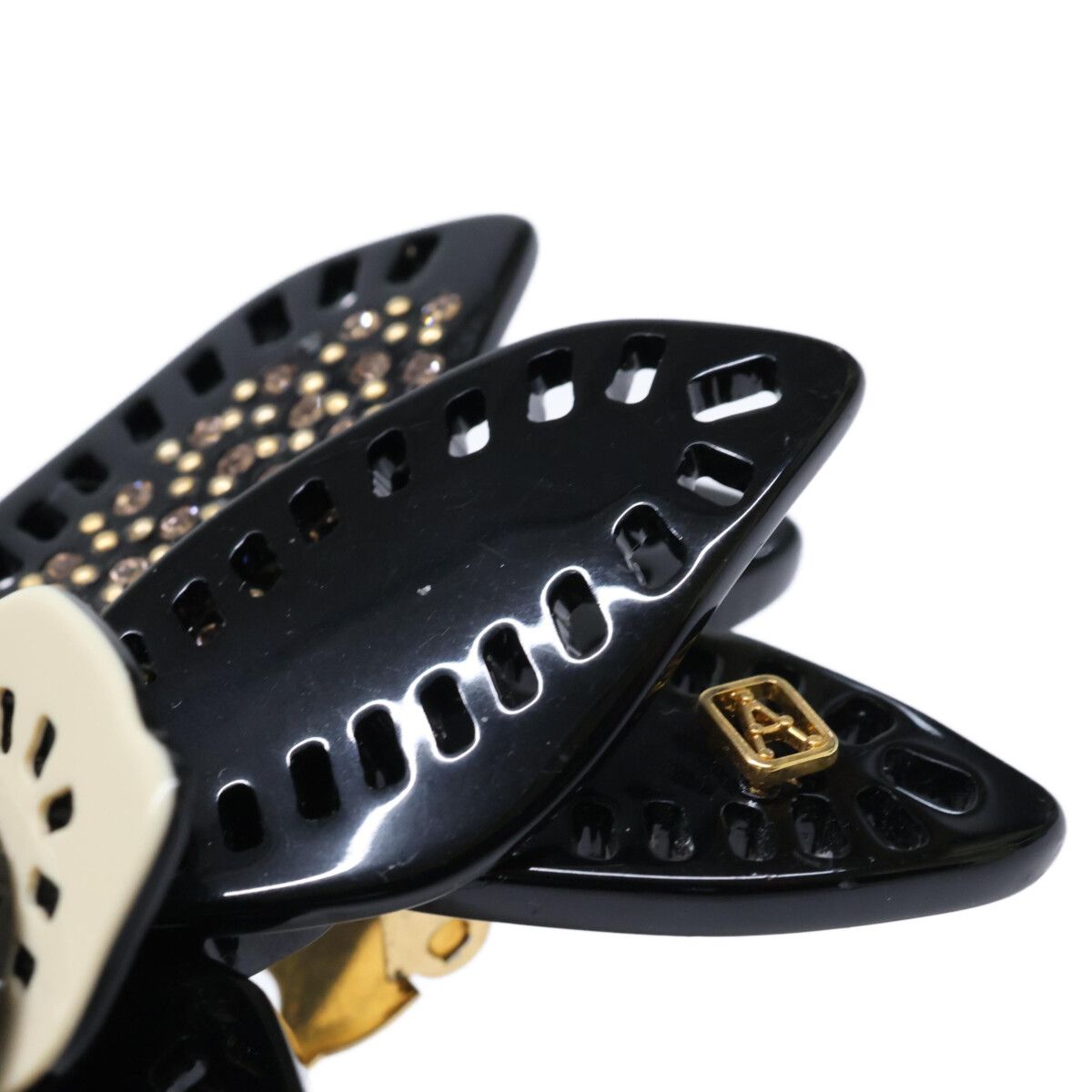 未使用 アレクサンドル ドゥ パリ Alexandre フラワーバレッタ 美品 ALEXANDRE de PARIS アレクサンドル ドゥ パリ フラワー＆ライン