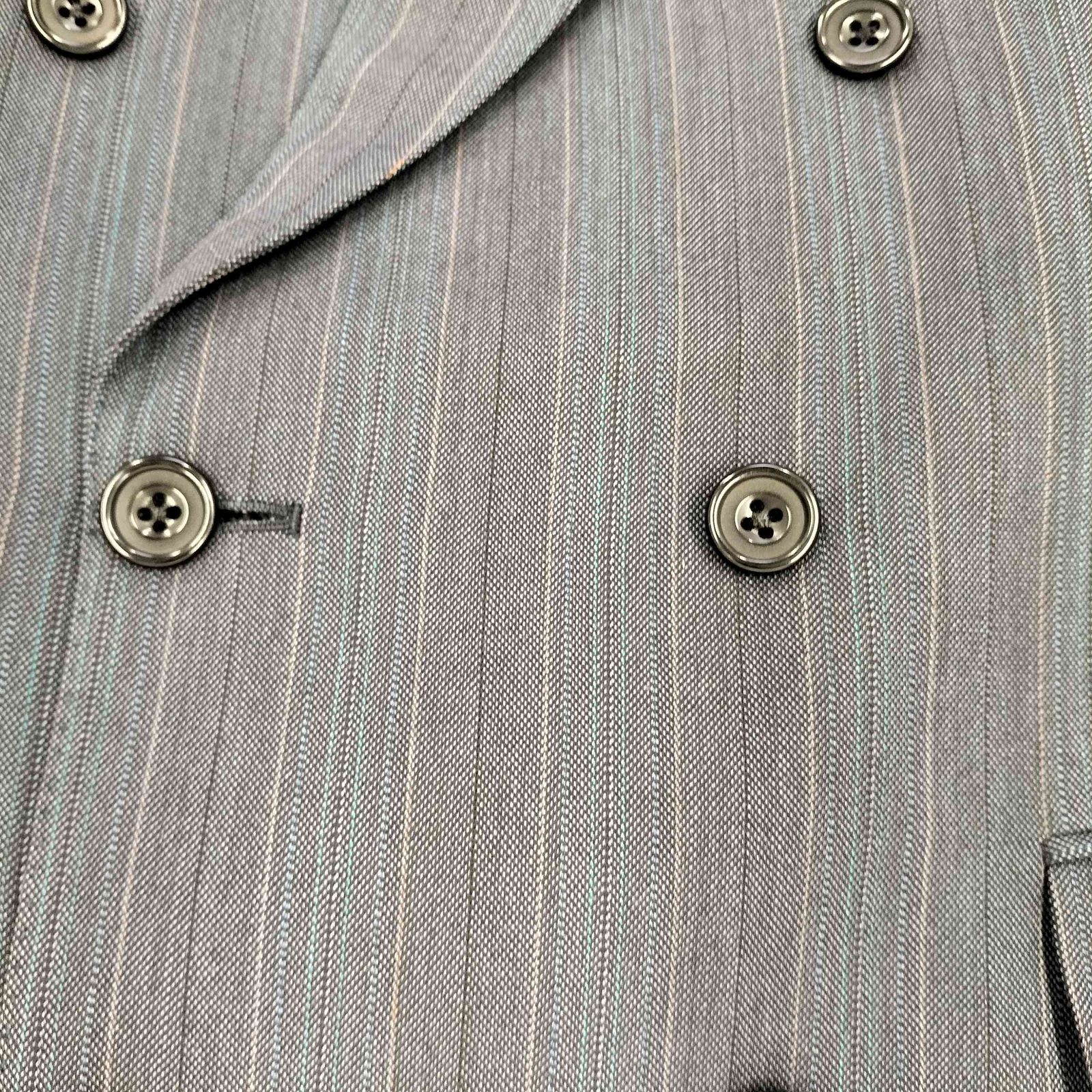 アクアスキュータム AQUASCUTUM イングランド製 ストライプ ダブル