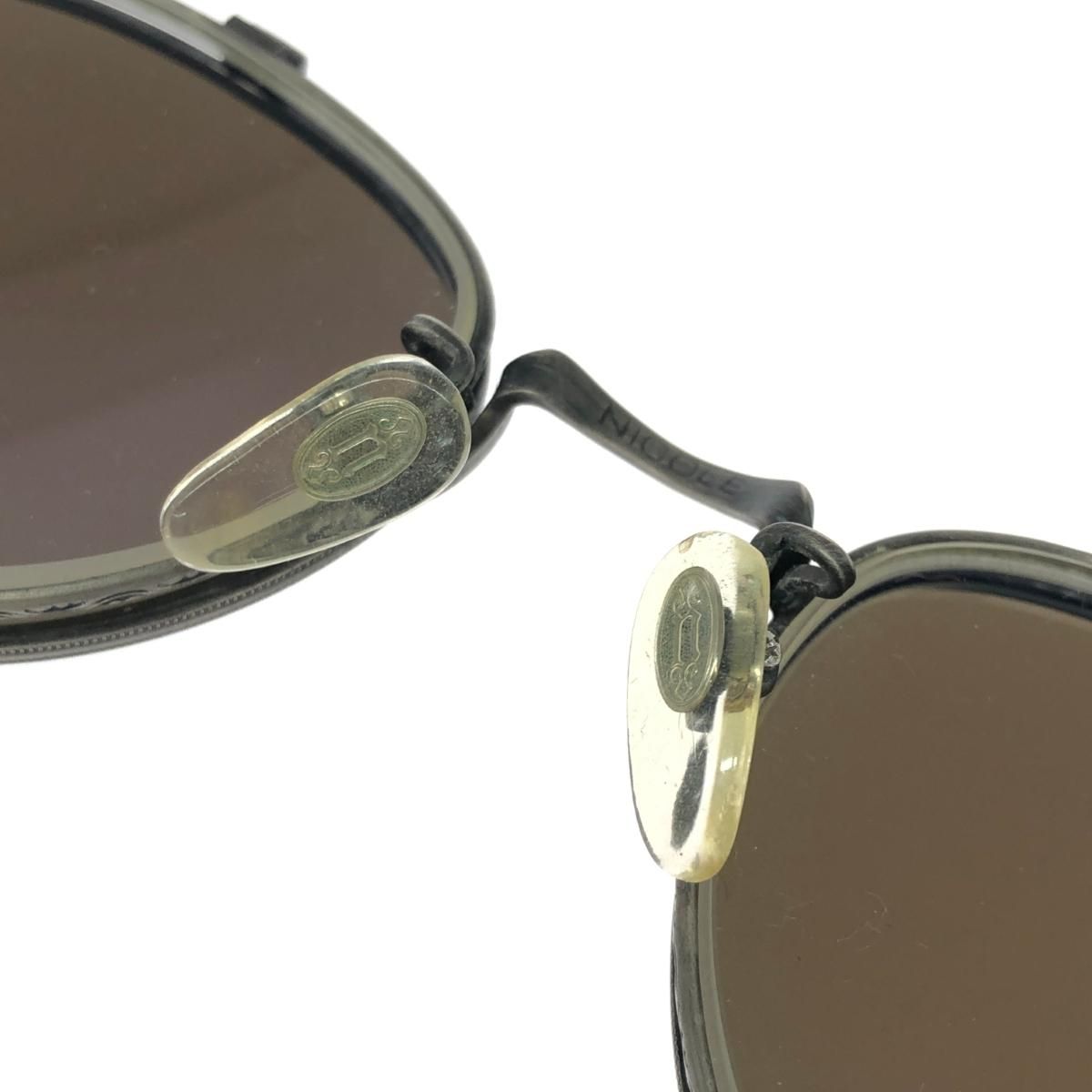 サンゴ nicole ニコル サングラス 跳ね上げ 2606 シルバーカラー/カーキ ユニ