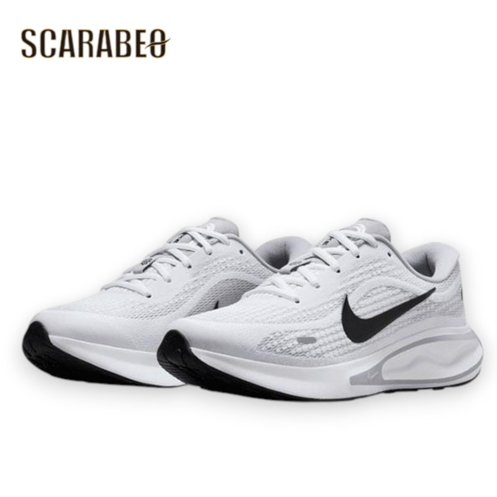 ナイキ ランニングシューズ レディース NIKE JOURNEY RUN ジャーニーラン FJ7765-117 WHITE/BLACK-WOLF GREY クッション 厚底 通勤 通学 ジョギング ウォーキング スポーツ ジム fj7765-117 25.0