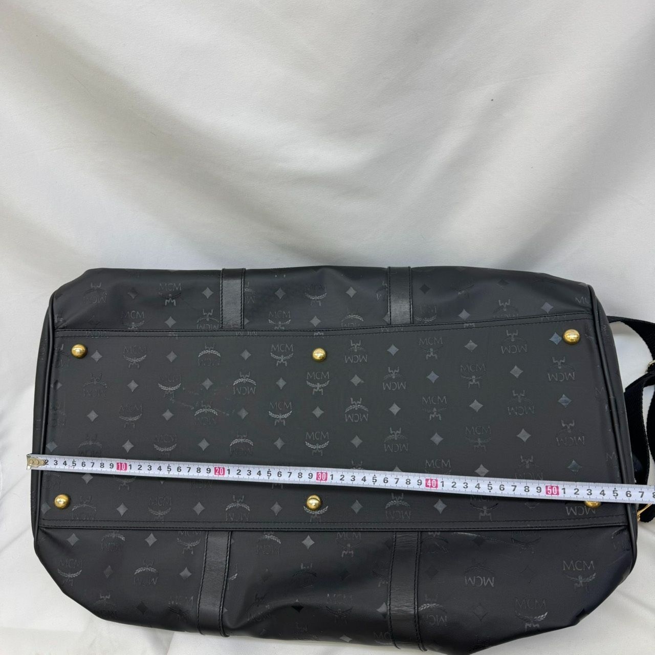 K【ヴィンテージ】MCM エムシーエム ボストンバッグ ブラック ゴールド