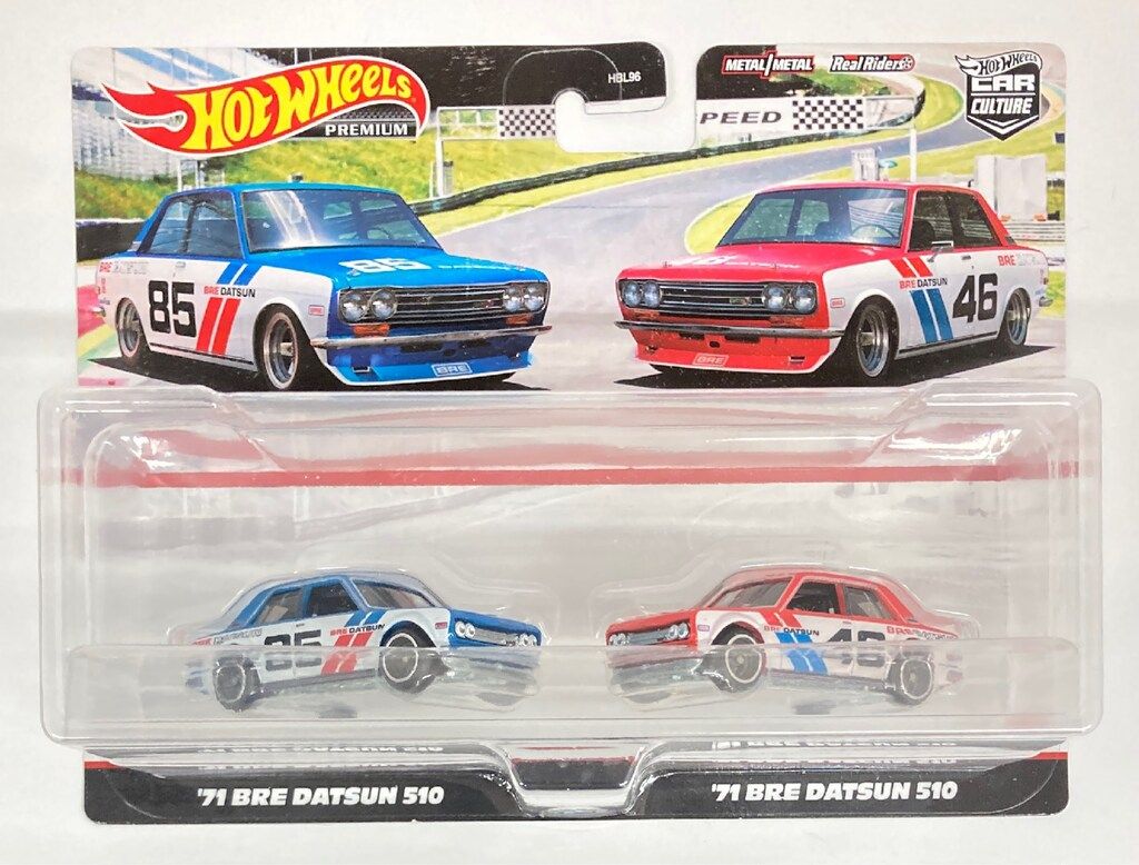 MATTEL HOTWHEELS CAR CULTURE/2Car Pack '71 BRE DATSUN 510 #85.