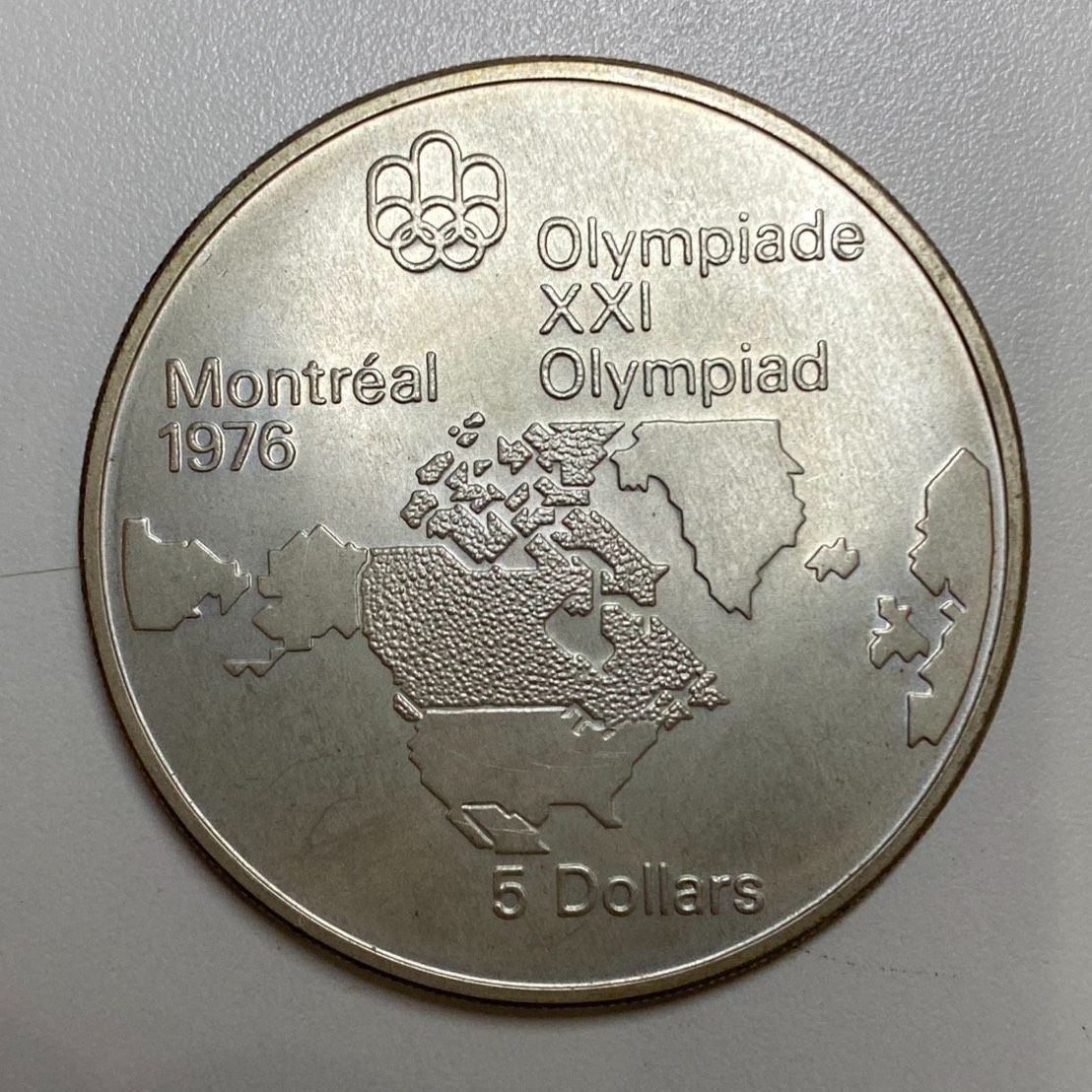 モントリオール 1976年 オリンピック銀貨 5ドル銀貨 - メルカリ
