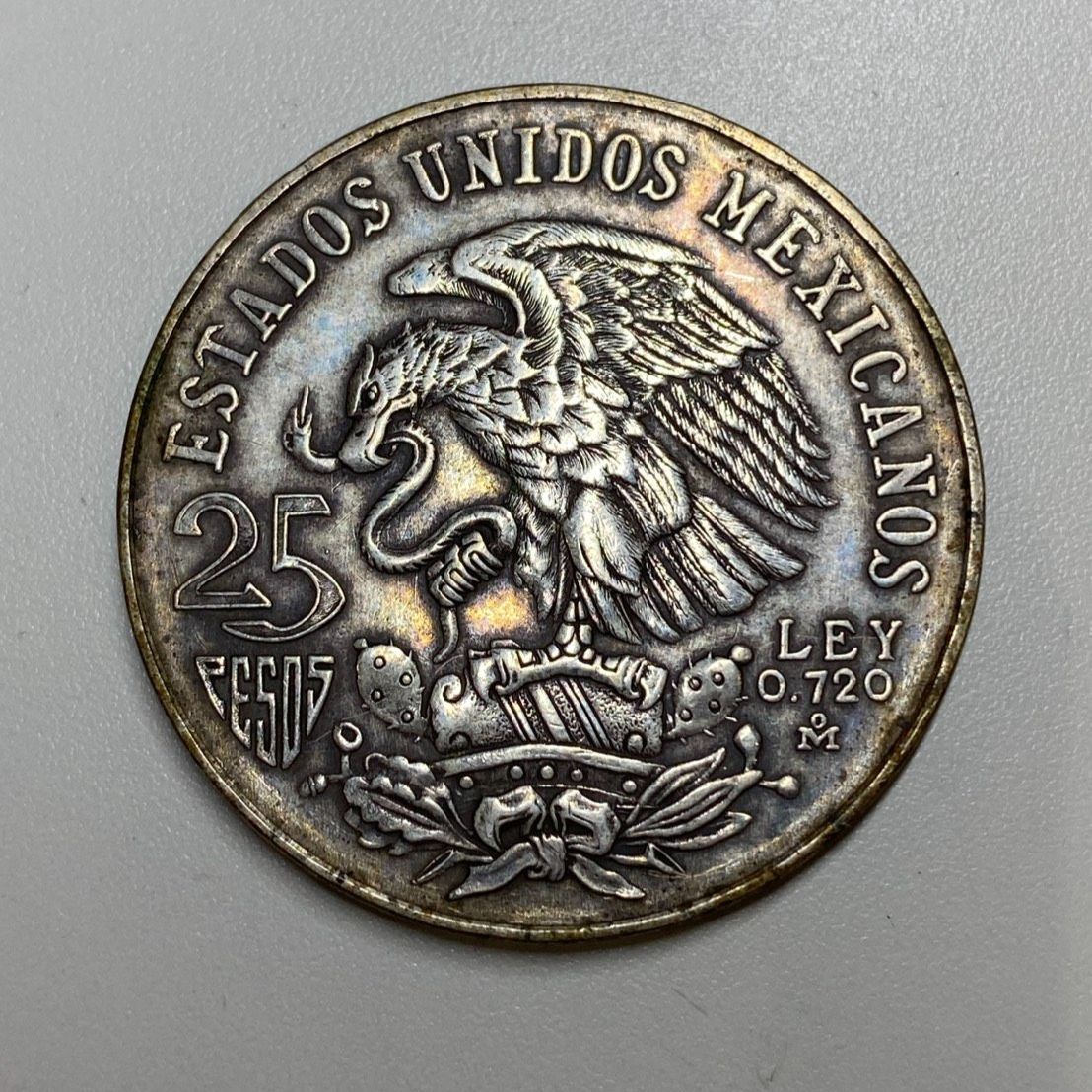 1968年 メキシコオリンピック 記念硬貨 25ペソ銀貨 - メルカリ