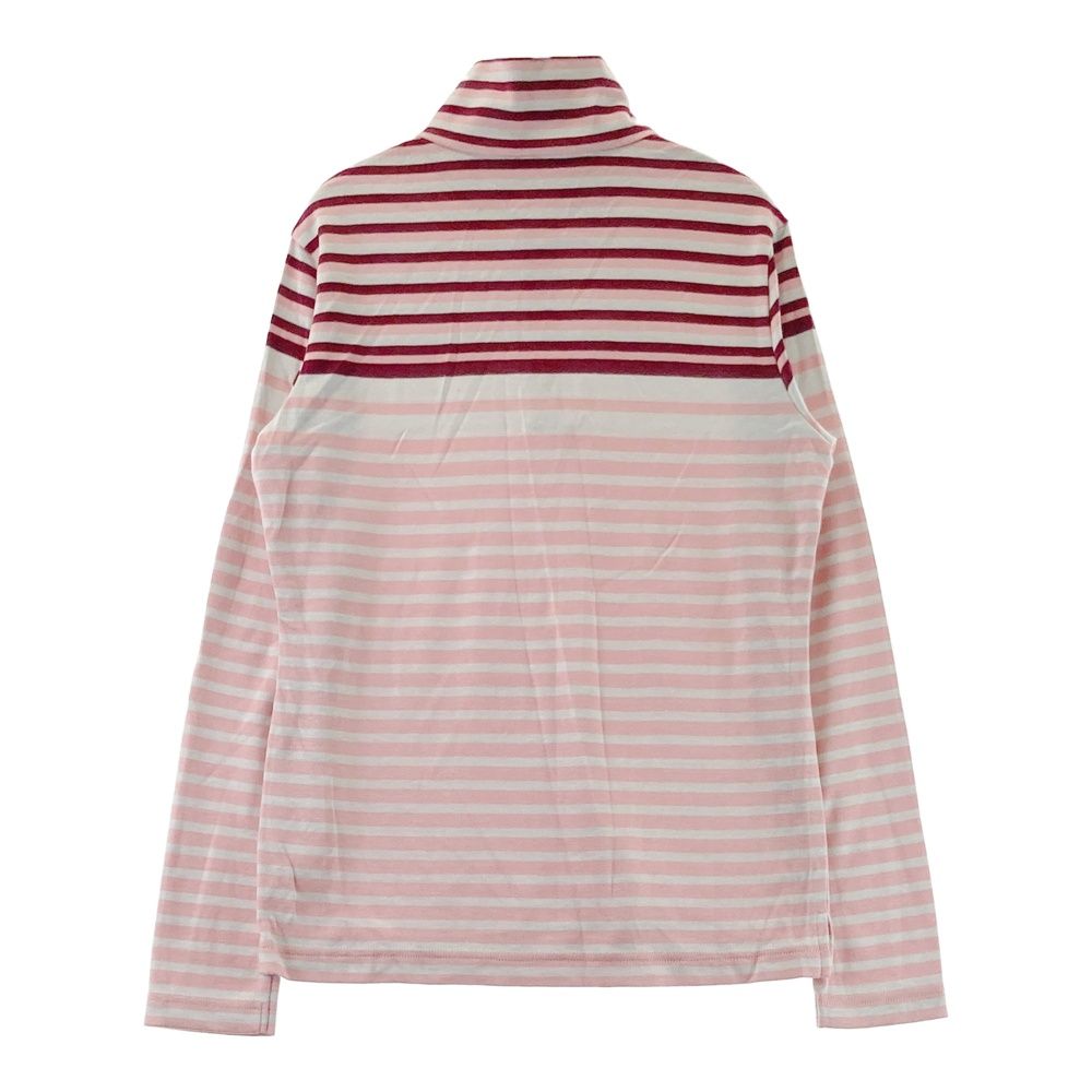 サイズ：M MUNSING WEAR マンシングウェア  ハーフジップ 長袖Tシャツ ボーダー柄 ピンク系 [240101610125] ゴルフウェア レディース ストスト