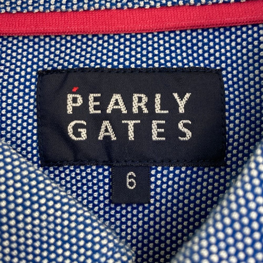 サイズ：6 PEARLY GATES パーリーゲイツ 長袖ポロシャツ ブルー系