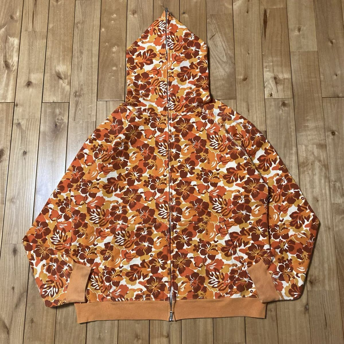 アロハカモ フルジップ パーカー Lサイズ a bathing ape BAPE full zip 