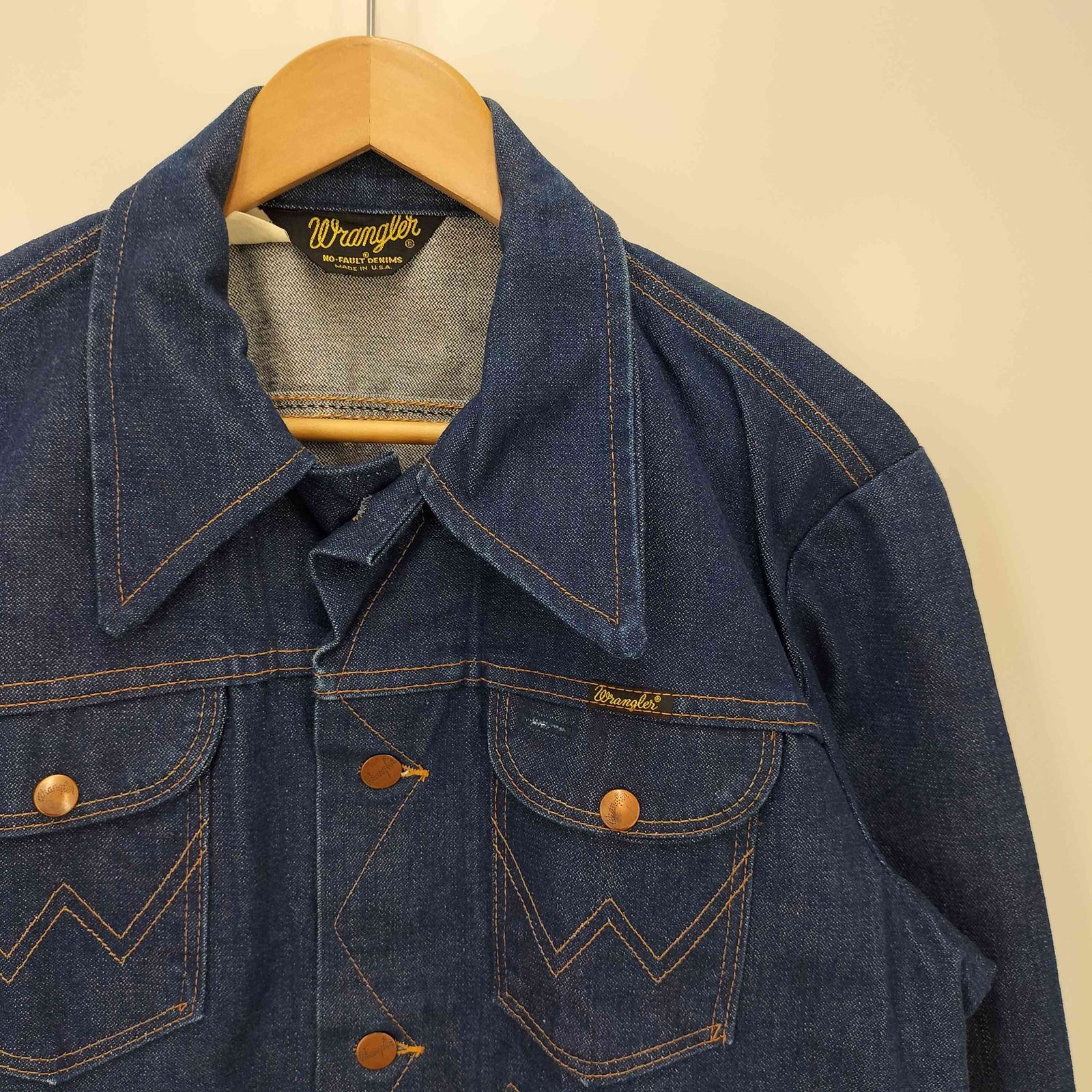 USA製 ラングラー 80s デニム トラッカー ジャケット 裏ブランケット ラングラー Wrangler 70S-80S USA製 126MJ デニムトラッカージャケット
