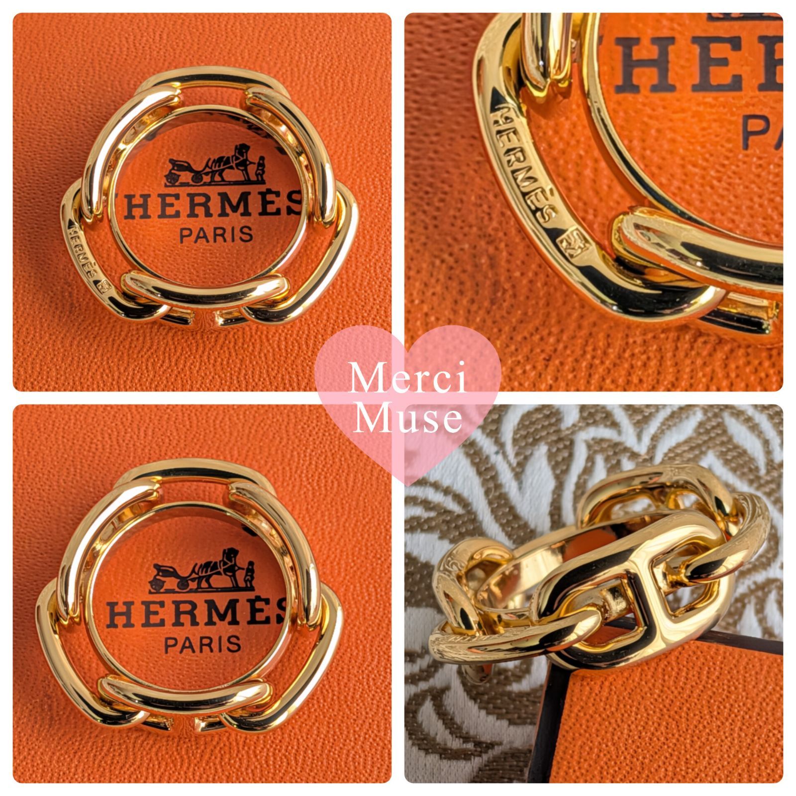 ❤お得なお品❤スカーフリング シェーヌダンクル ゴールド金具