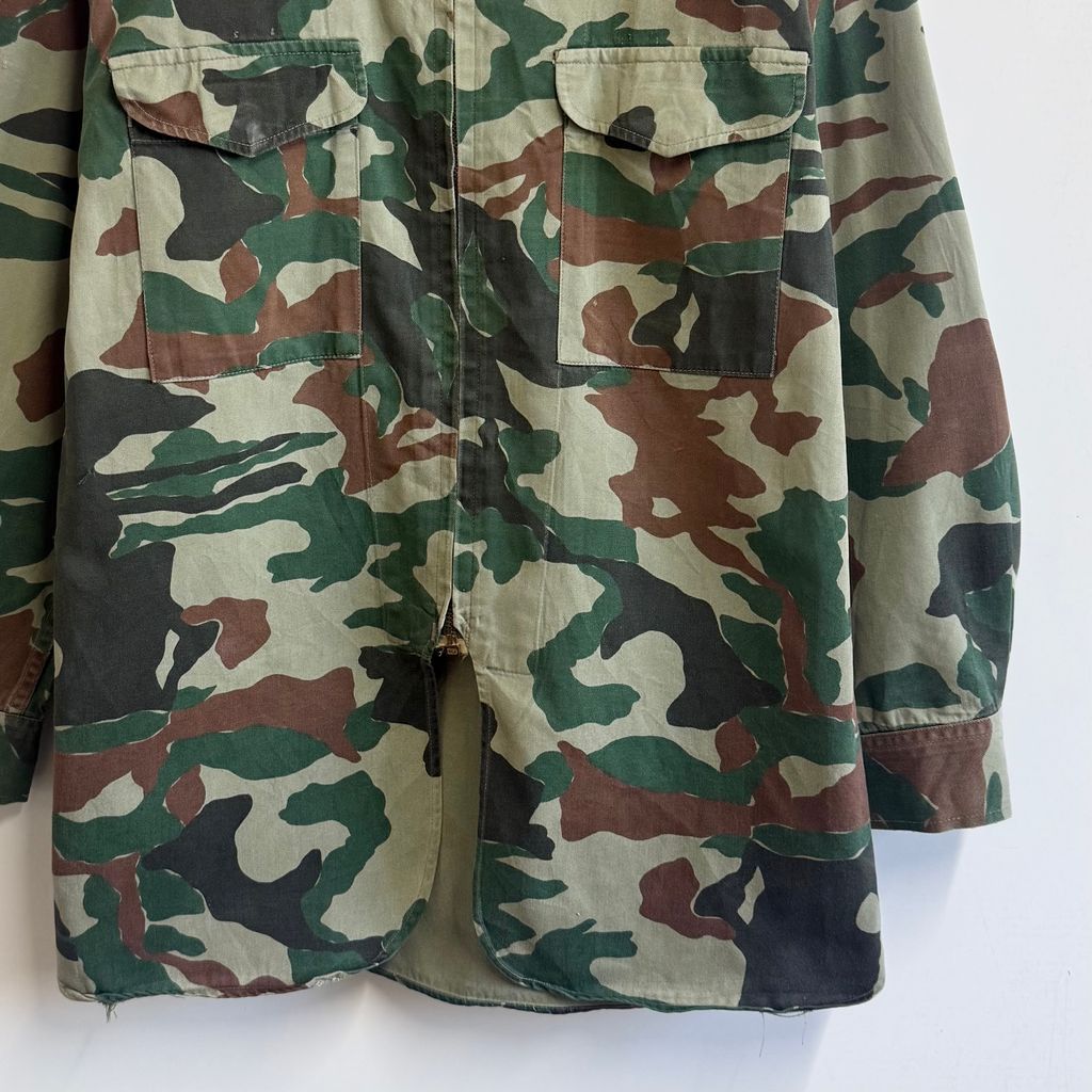 態笹迷彩 ミリタリージャケット エポレット フルジップ ポケット付き