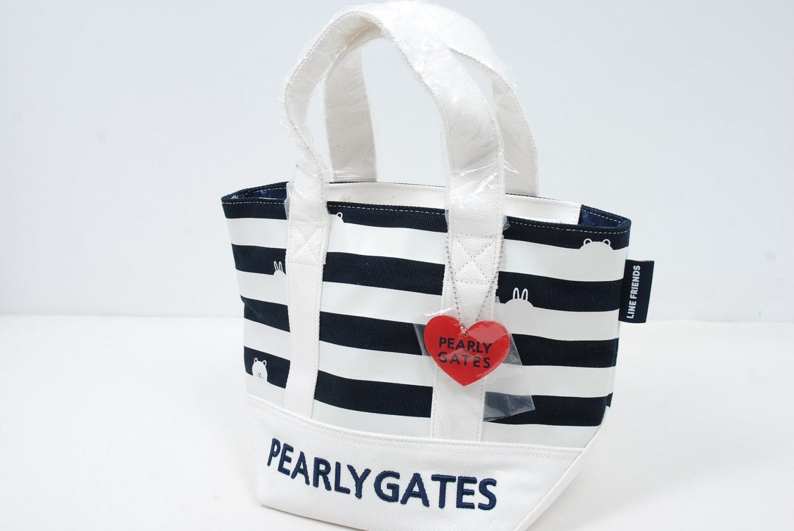 中古 パーリーゲイツ PEARLY GATES カートバッグ ホワイト×ネイビー