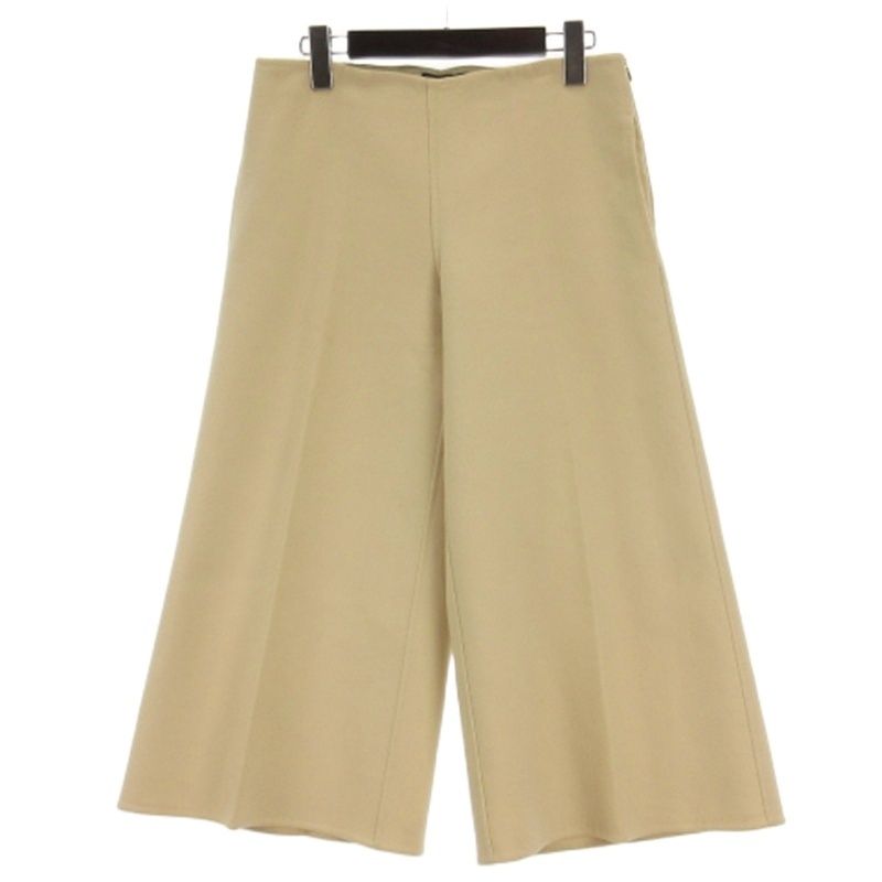 ドゥロワー Drawer ウールサキソニー ワイド パンツ アイボリー 36