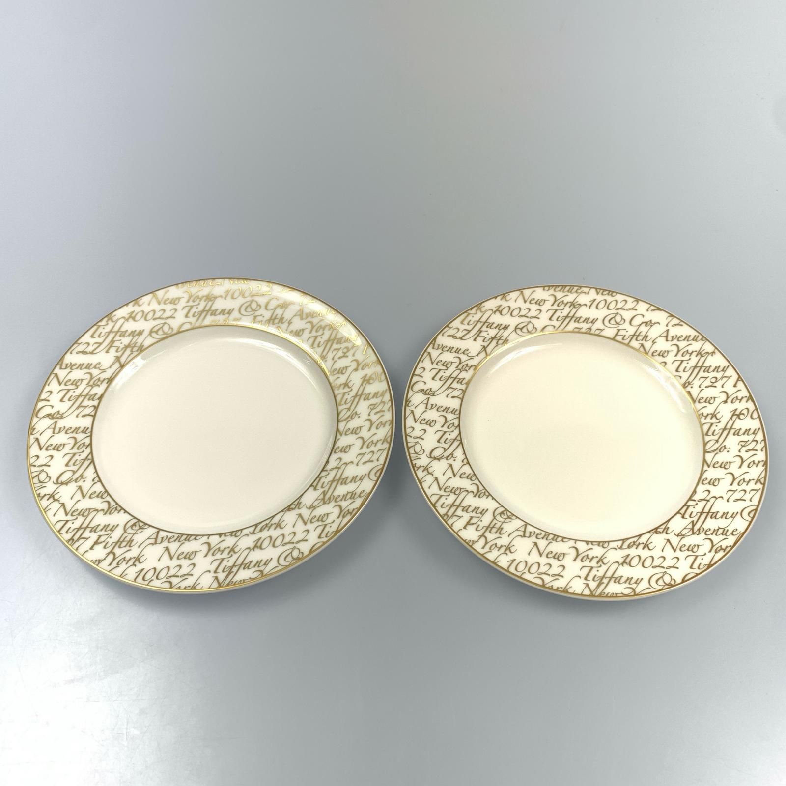 姫路東店】 中古 Tiffany&co | ティファニー 食器 ノーツプレート 2枚 