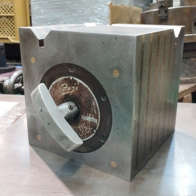 富士磁工 150 mm 桝型マグネットブロック マスブロック マグネットチャック