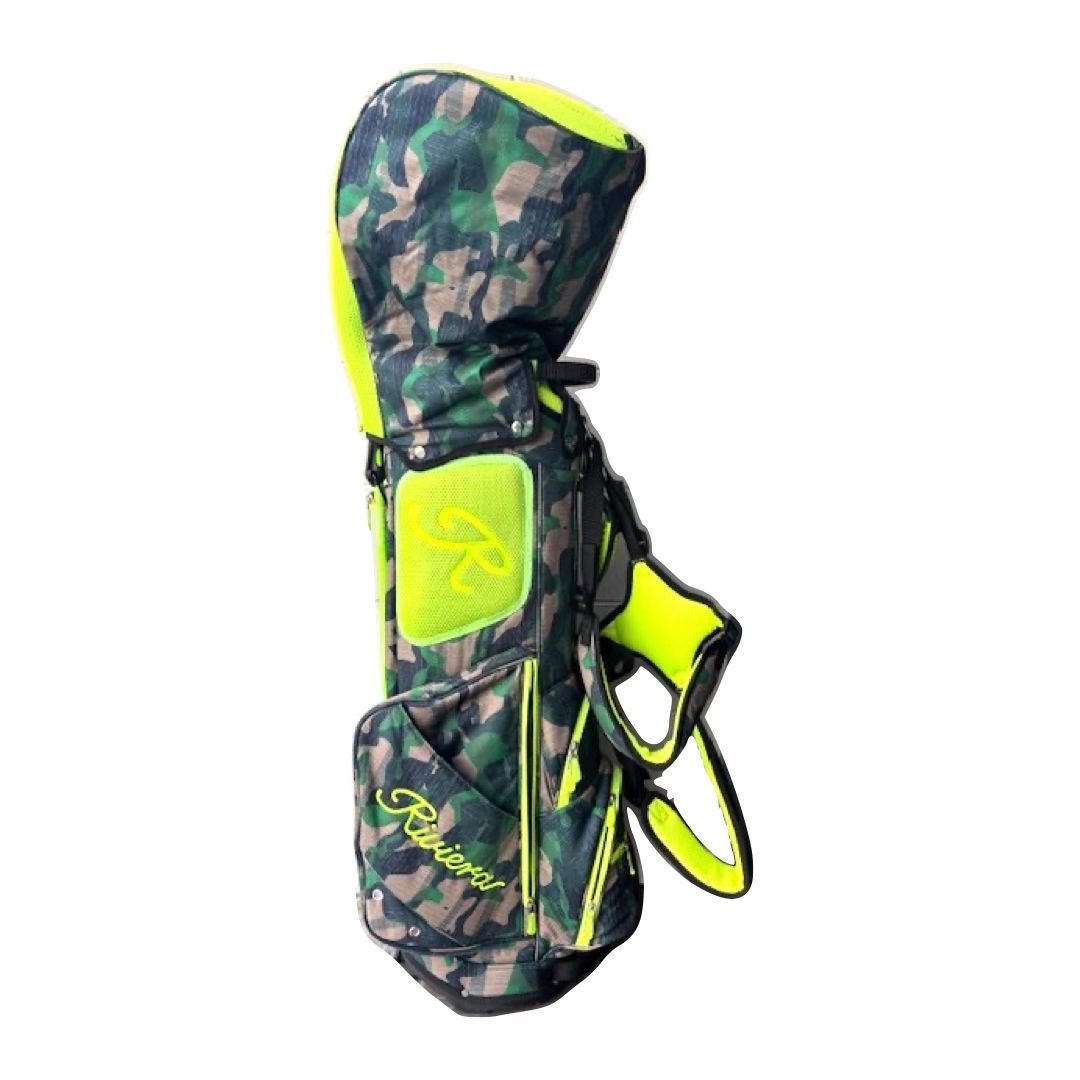 Riviera/リビエラ】 キャディバッグ ゴルフバッグ グリーン 迷彩