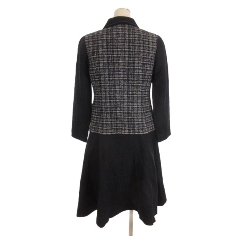 ルネ Rene ツイードコート ロング フレア ネイビー 34 □TC - メルカリ 
