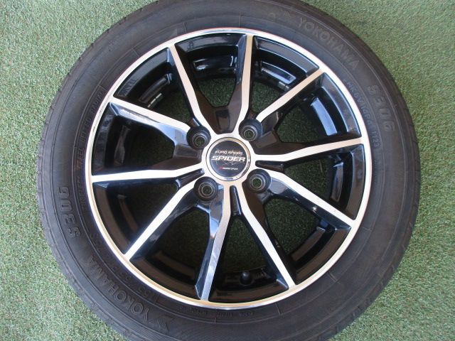 中古】 送料込み スパイダー 155/65R14 ラヂアルタイヤ4本SET タント