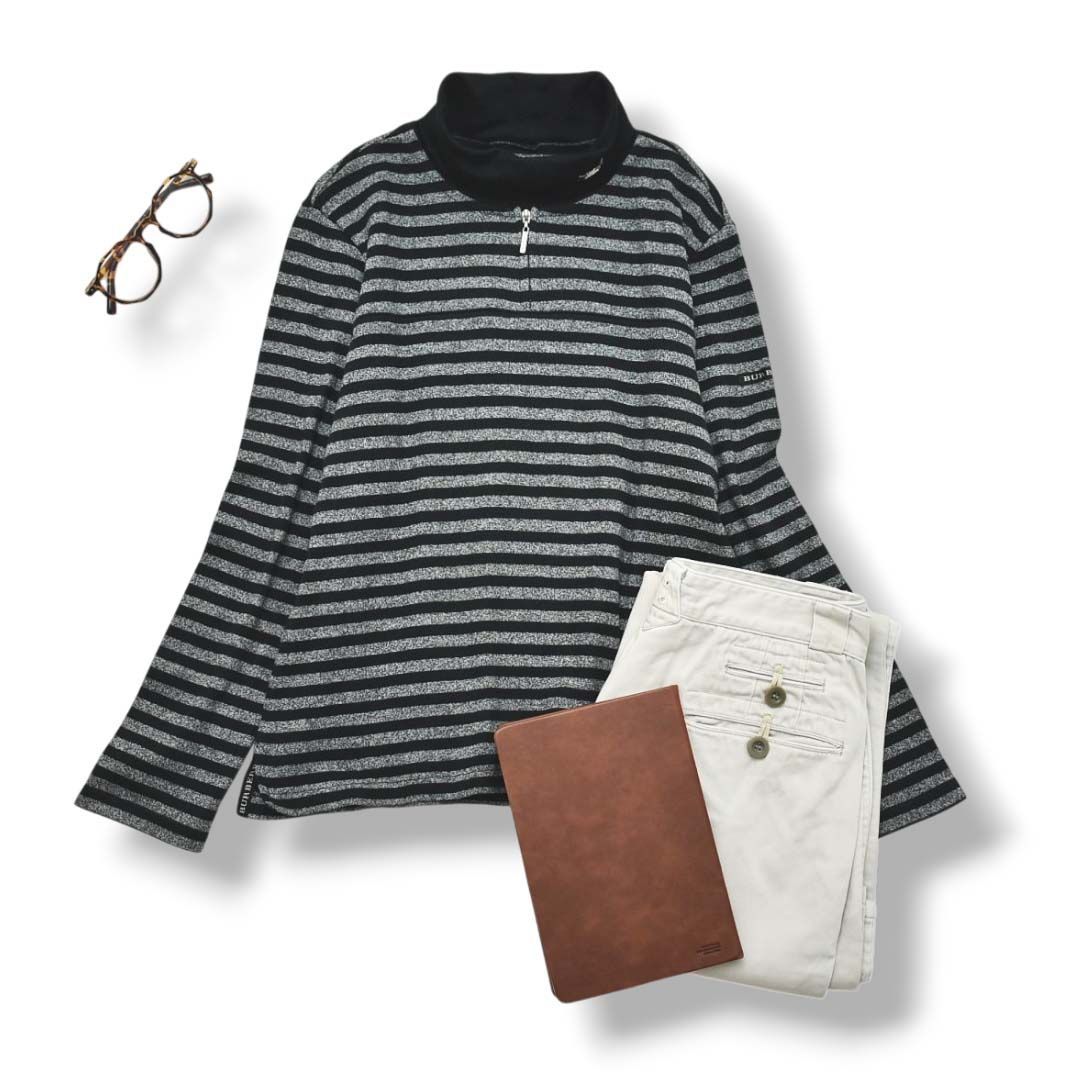 美品】 日本製 バーバリー ゴルフ Burberry GOLF ショートジップ