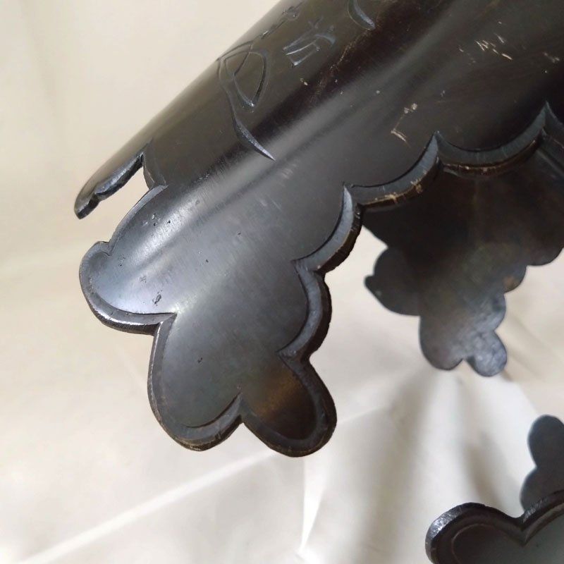 池坊　唐銅製　御玄猪　花器　花生　華道　銅製 Amazon.co.jp: 池坊花器御玄猪唐銅薄端重量約3.7kg全高約24m全幅約22.5