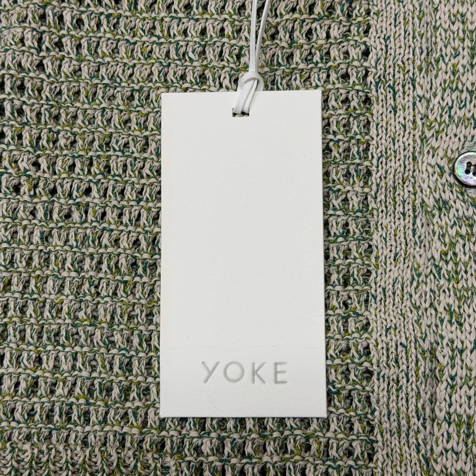 参考上代41800円 未使用 YOKE 25SS MESH KNITTED SHIRT CARDIGAN