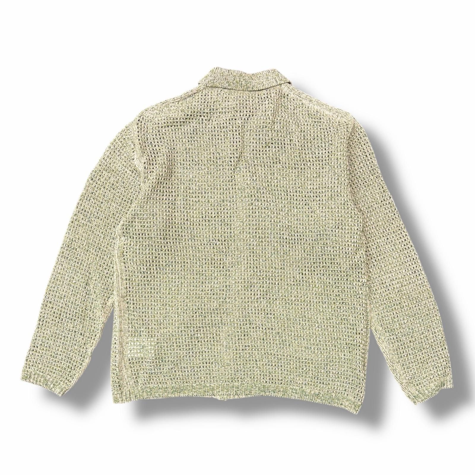 参考上代41800円 未使用 YOKE 25SS MESH KNITTED SHIRT CARDIGAN