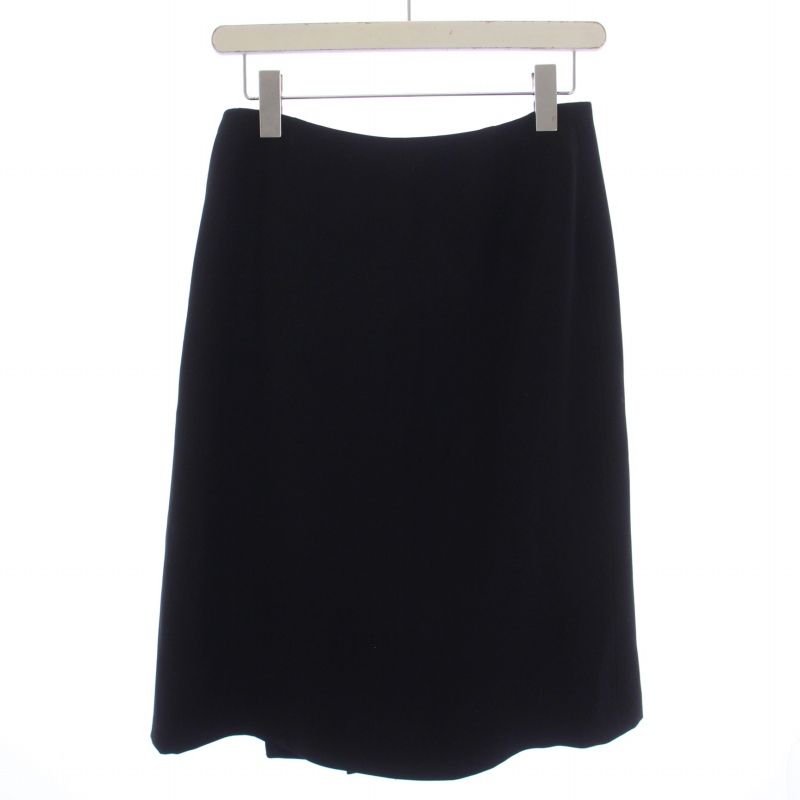 ジルサンダー JIL SANDER ラップスカート ミモレ丈 36 XXS 黒 ブラック