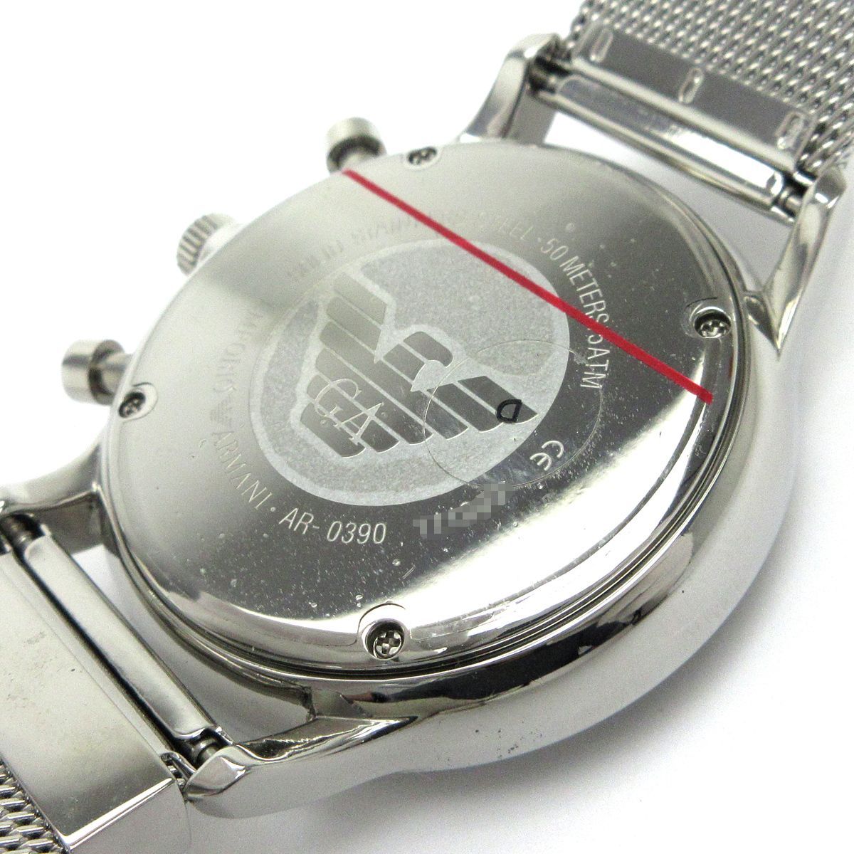 エンポリオアルマーニ EMPORIO ARMANI クロノグラフ メンズ シルバー 