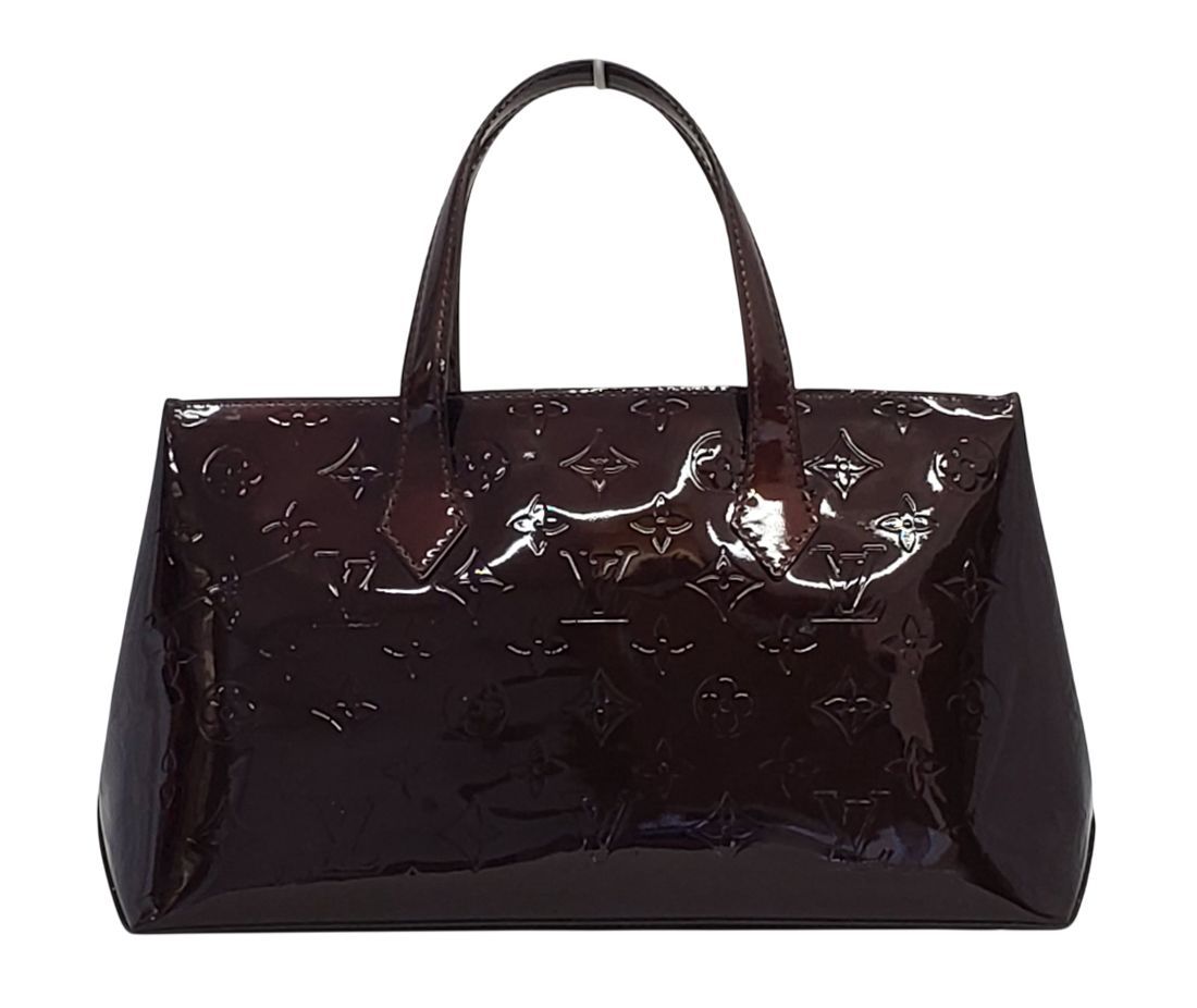 G549◇極美品【ルイヴィトン】ウィルシャーPM アマラント ヴェルニ