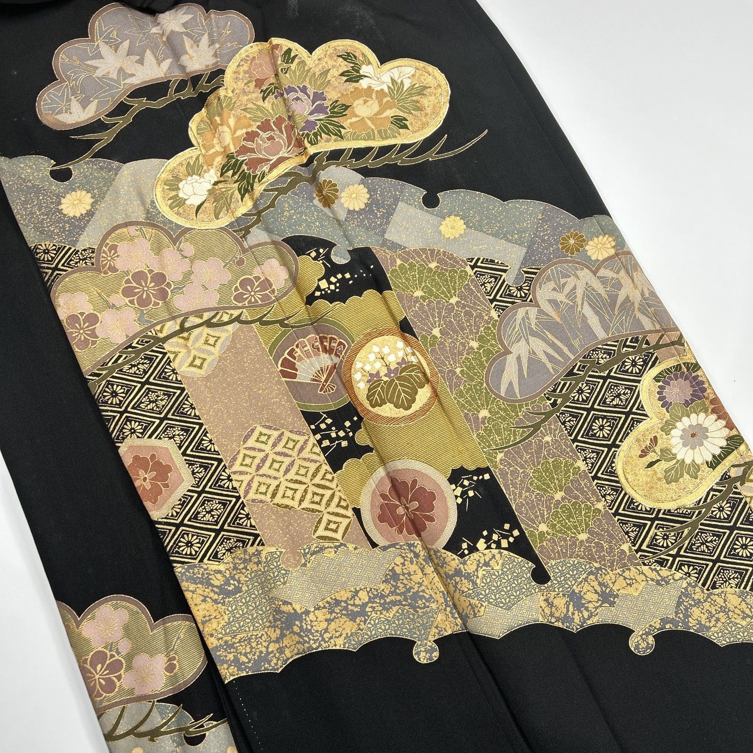 黒留袖 4枚 正絹 着物まとめ売り 同梱購入歓迎 リメイク用 着付け練習