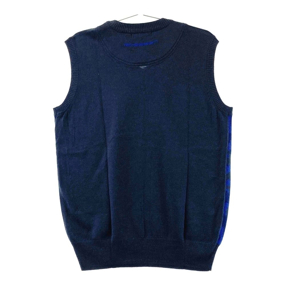 サイズ：LL ROSASEN ロサーセン ニットベスト カモフラ ブルー系