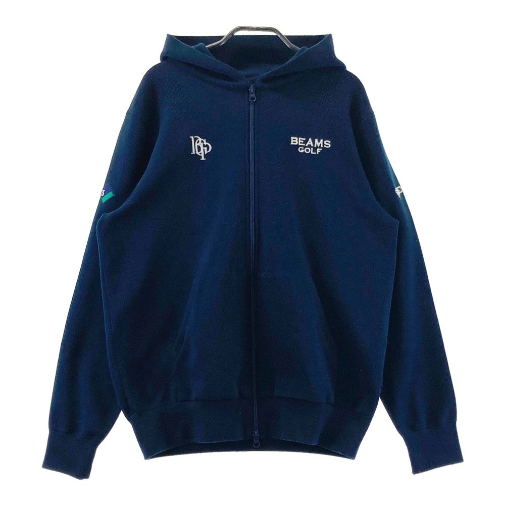 サイズ：XL BEAMS GOLF ビームスゴルフ フード付 ニット ジップ