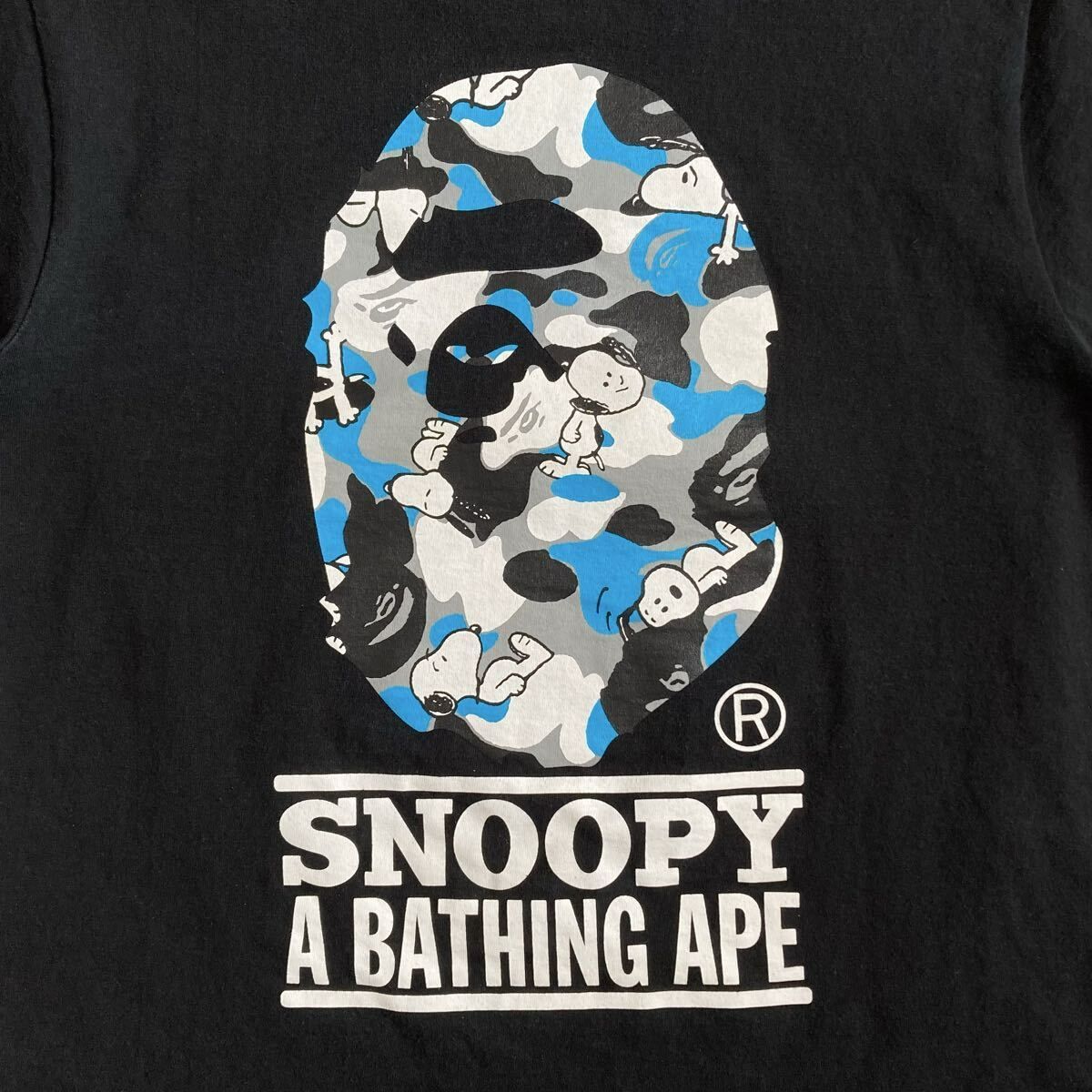 SNOOPY × BAPE ABC CAMO BIG HEAD Tシャツ Mサイズ a bathing ape